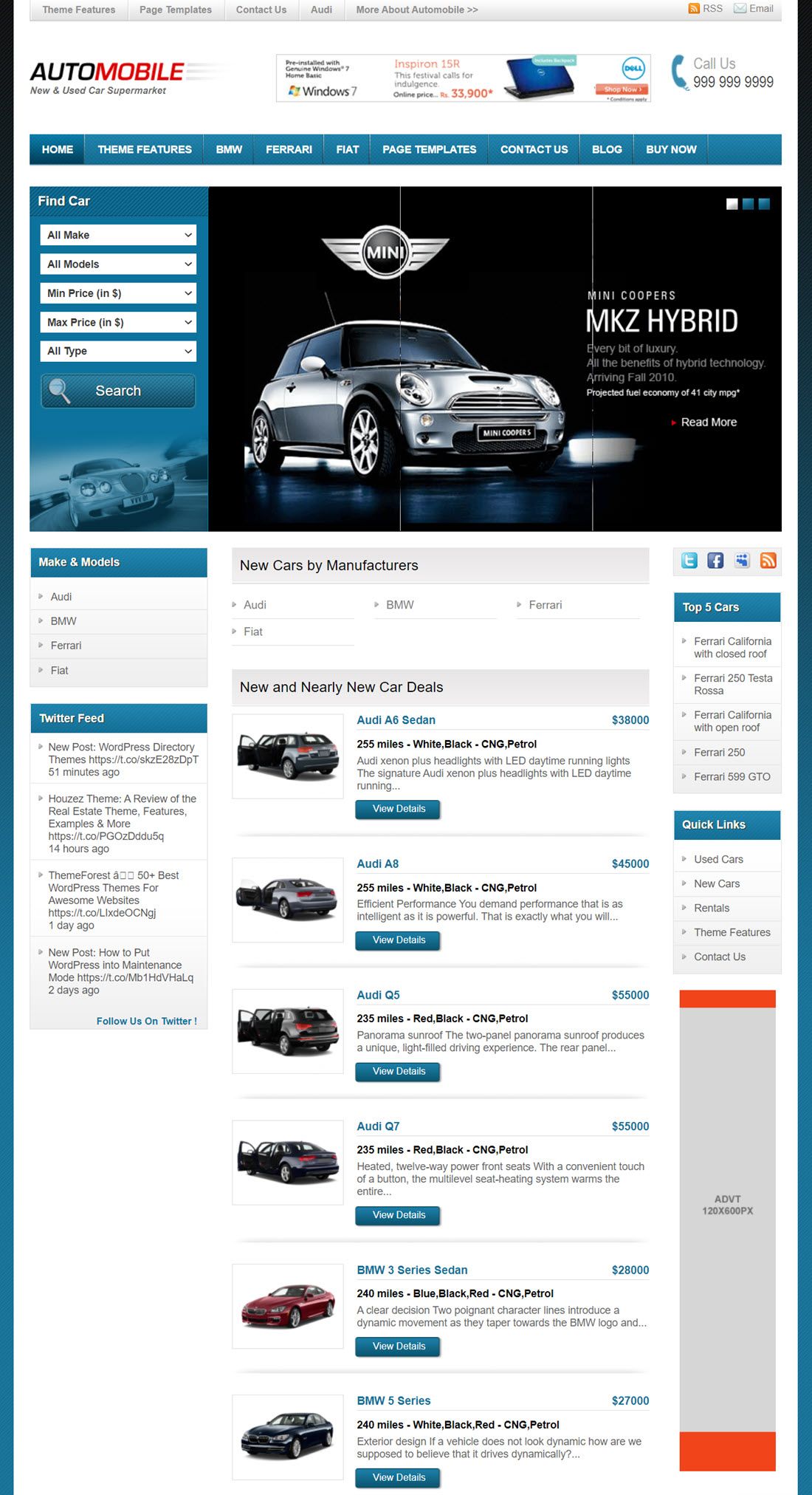 Automotive WordPress Theme Screenshot