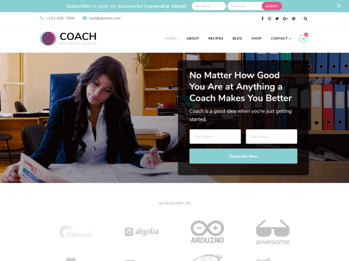 Blossom Coach Freelancer WordPress Theme Screenshot