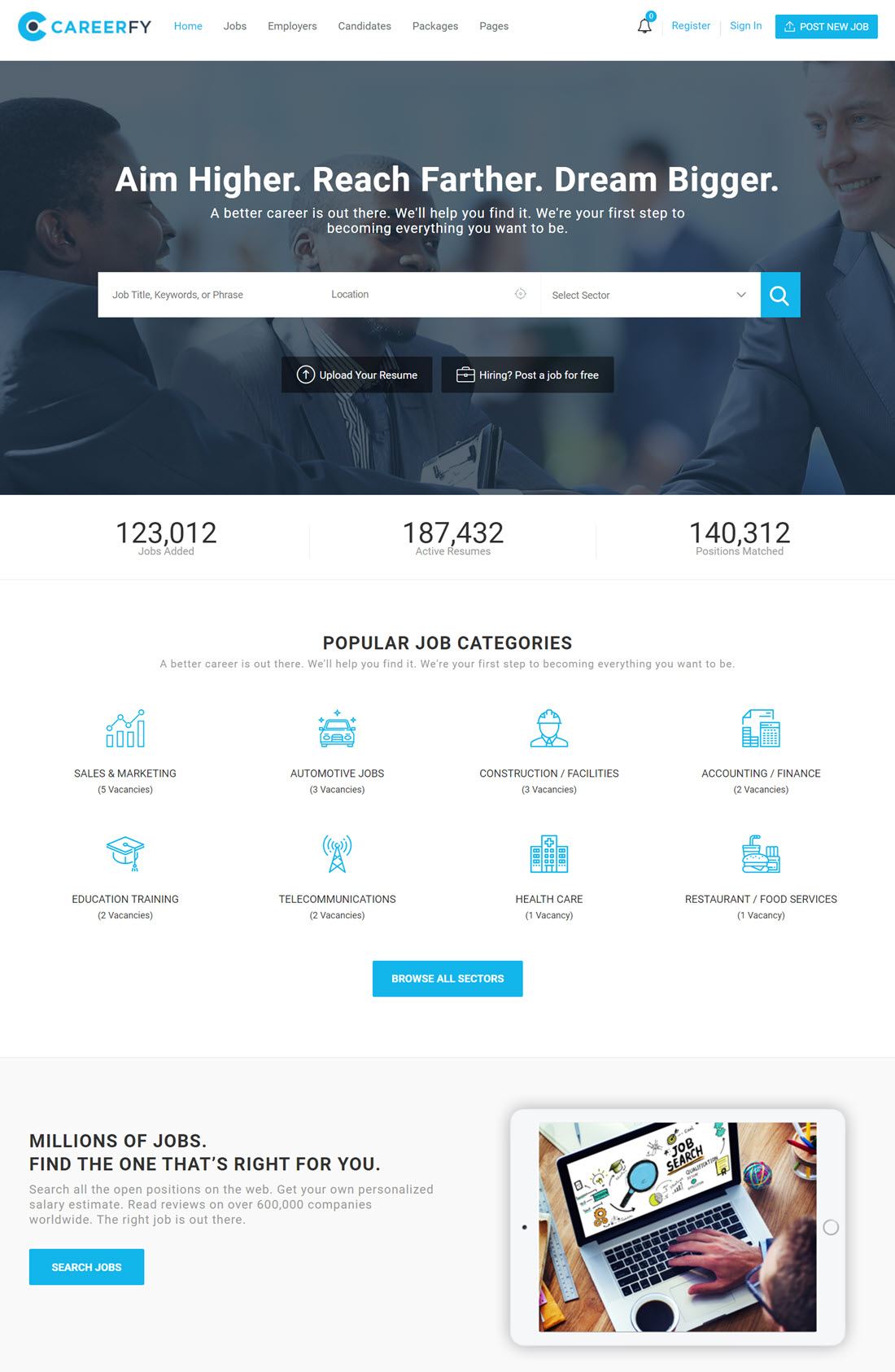 Careerfy Job Board WordPress Theme Demo