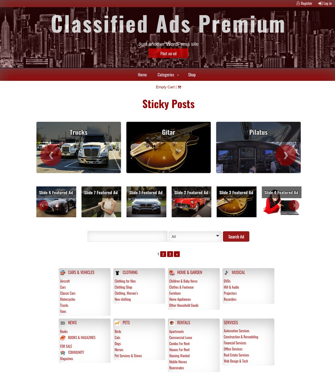 Classified Ads WordPress Theme Demo
