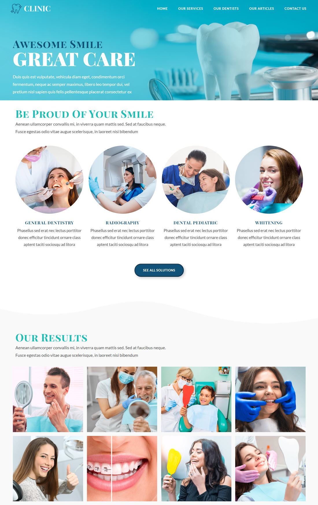 Clinic Health & Medical Theme For WordPress Screenshot Demo