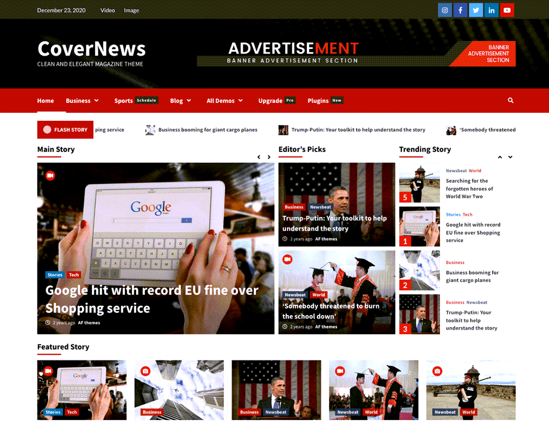 CoverNews Theme For WordPress Demo