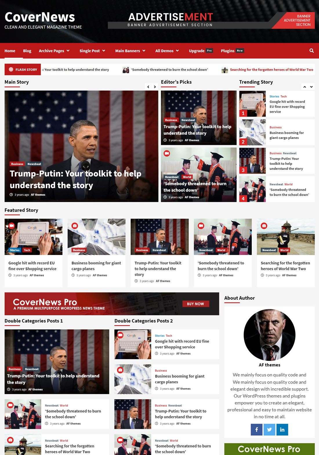 CoverNews Theme For WordPress Screenshot