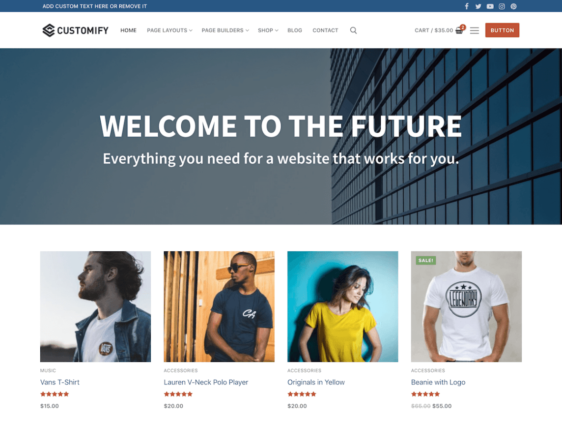 Customify Welcome To The Future