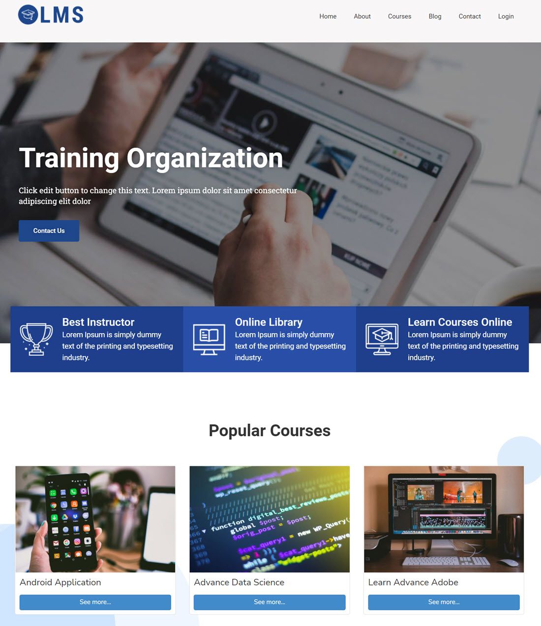 CyberChimps Training Organization LMS Theme