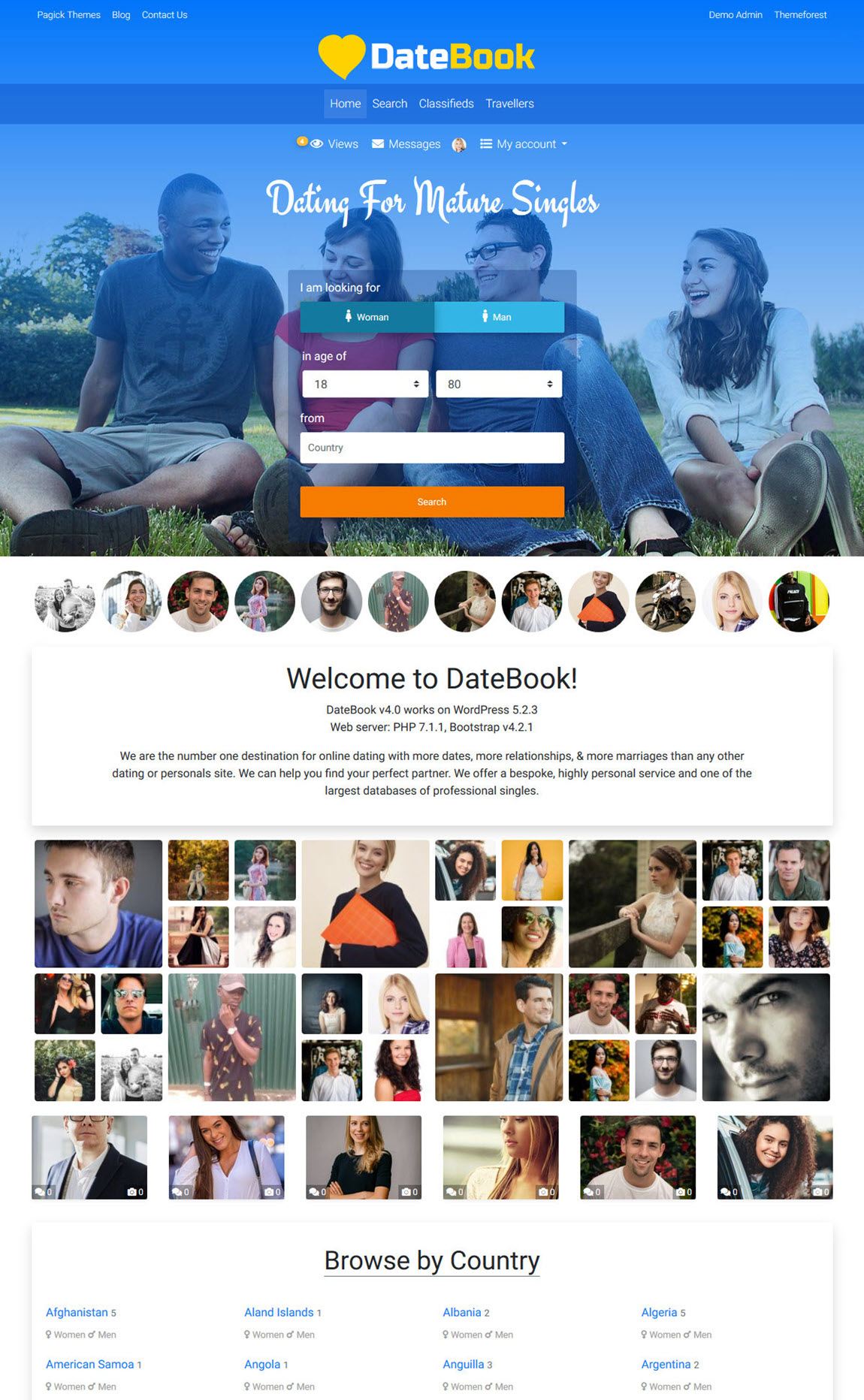 DateBook Dating WordPress Theme Screenshot