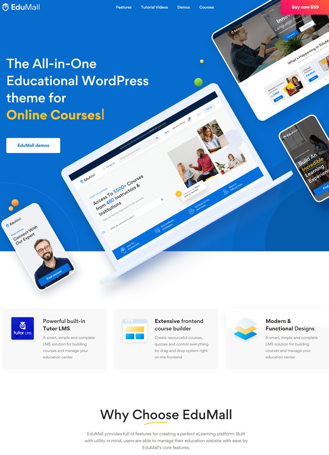 EduMall - Professional LMS Education Center WordPress Theme