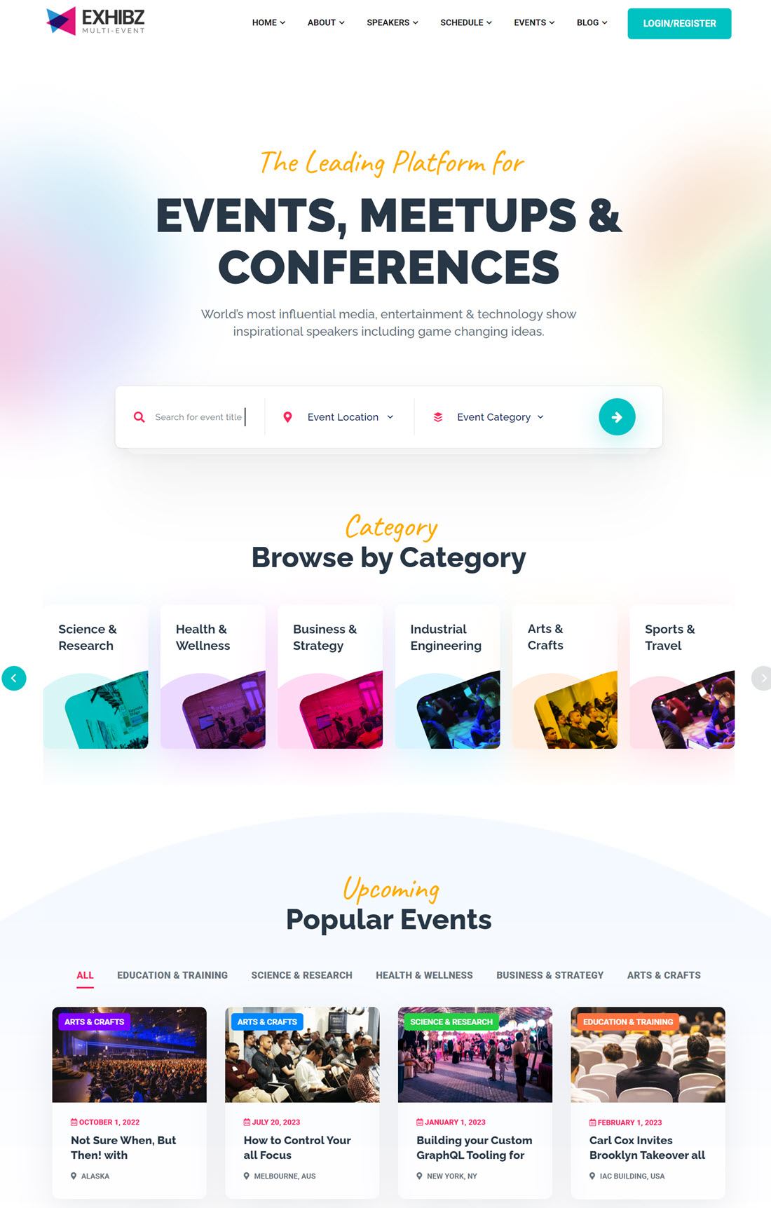Exhibz Event Conference WordPress Theme ScreenShot