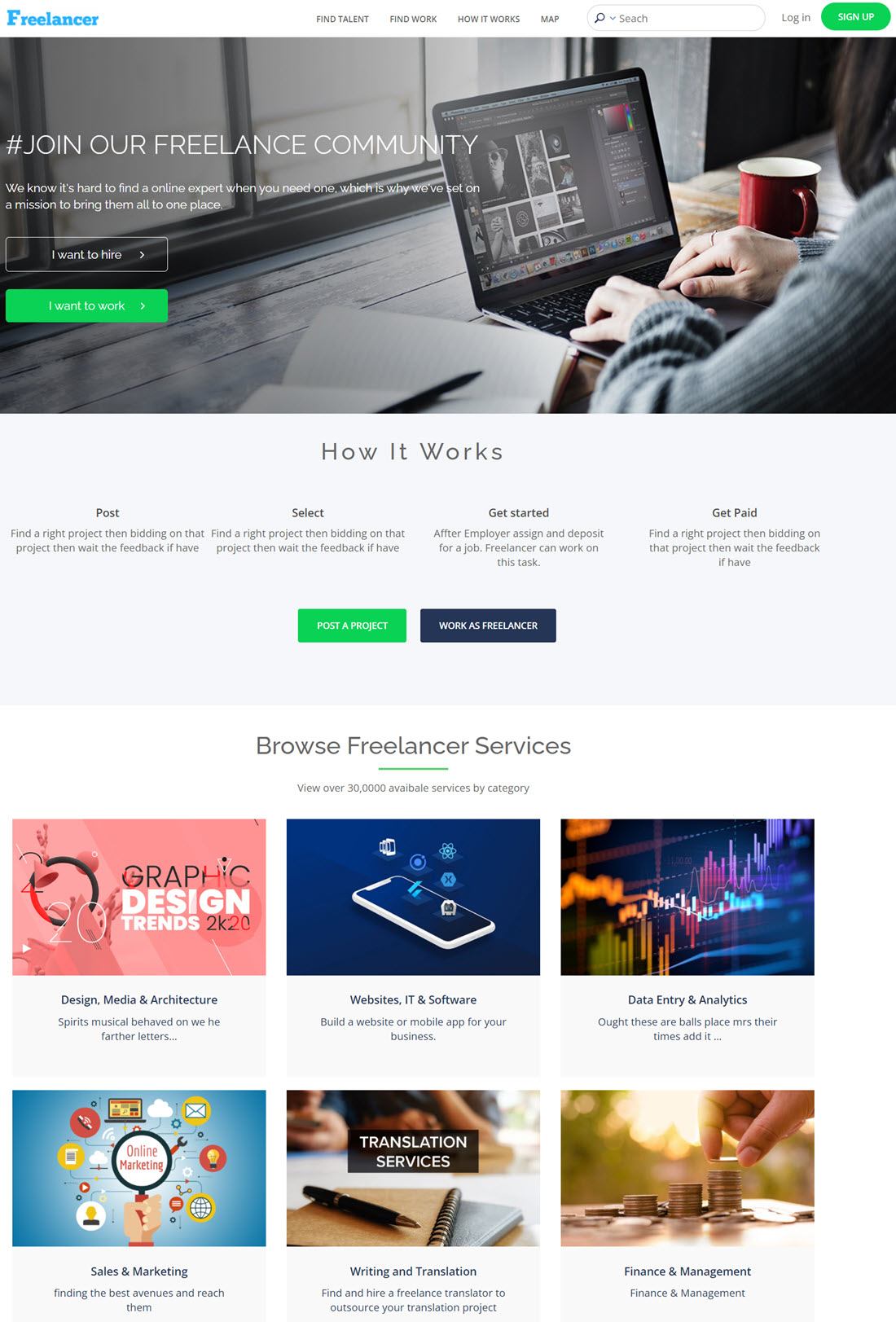 Freelance Marketplace WordPress Theme Demo