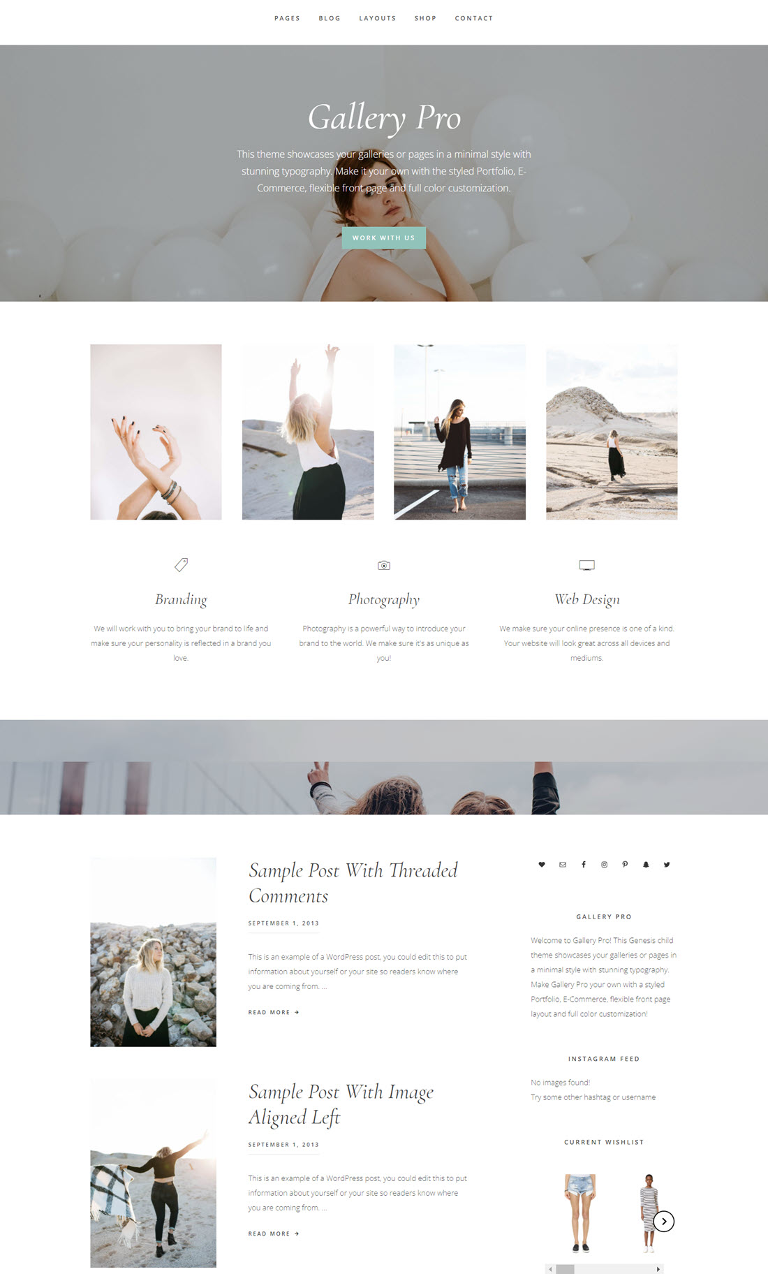 Gallery Pro Wedding Theme For wordPress screenshot