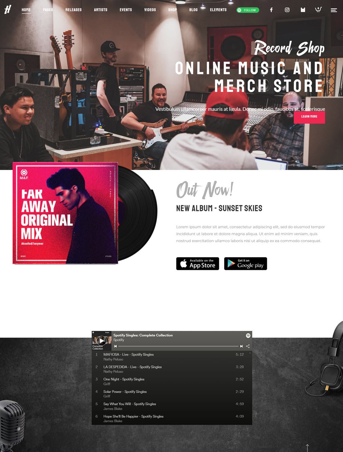 Herion A WordPress Theme for the Music Industry ScreenShot