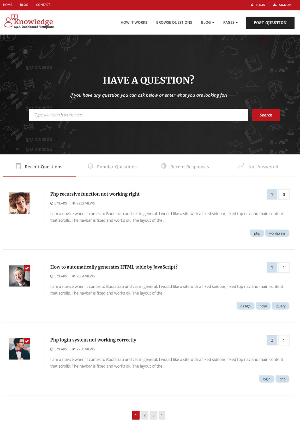InfoCenter Knowledge Base and Question Answer WordPress Theme Demo