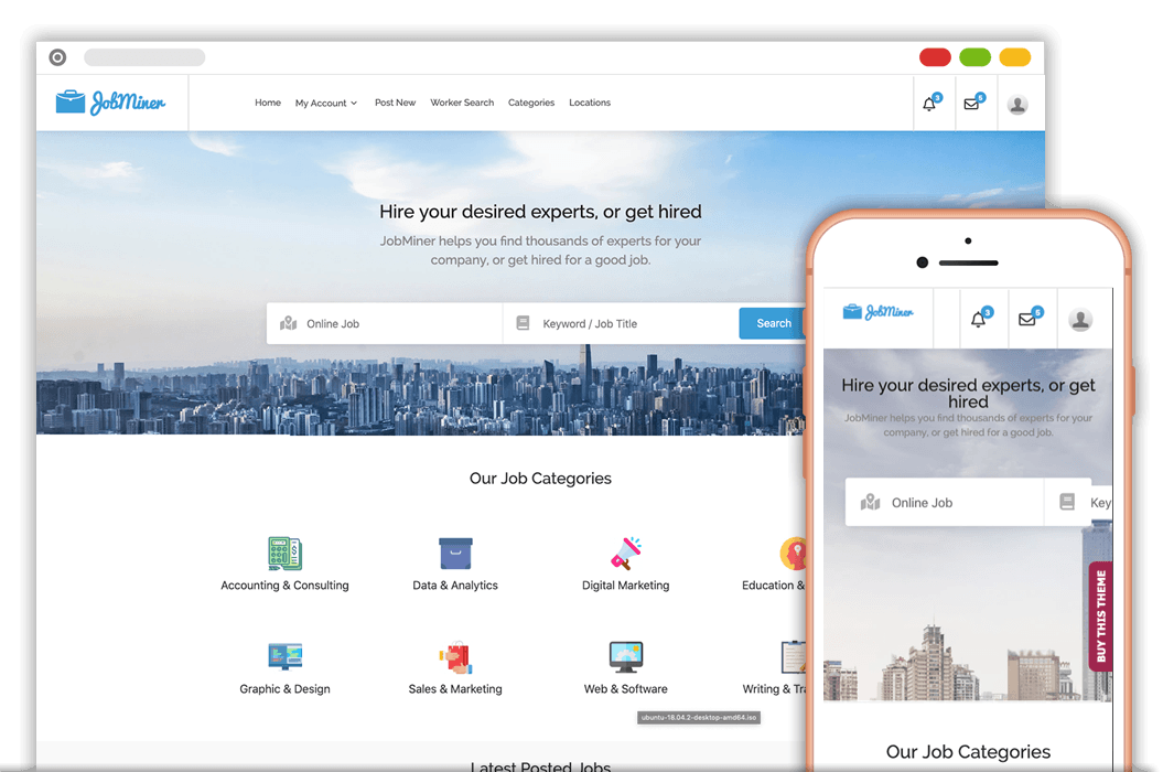 JobMiner Theme For WordPress Demo