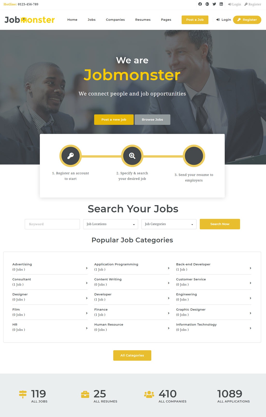 Jobmonster Job Board WordPress Theme ScreenShot