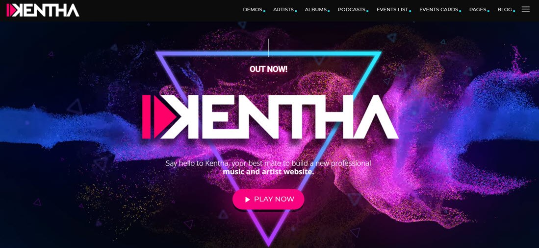 Kentha Non-Stop Music WordPress Theme with Ajax ScreenShot