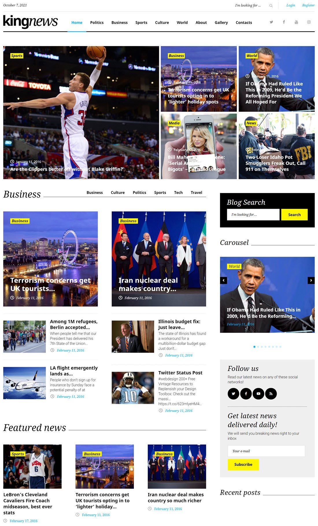 KingNews News Portal & Magazine WordPress Theme Screenshot