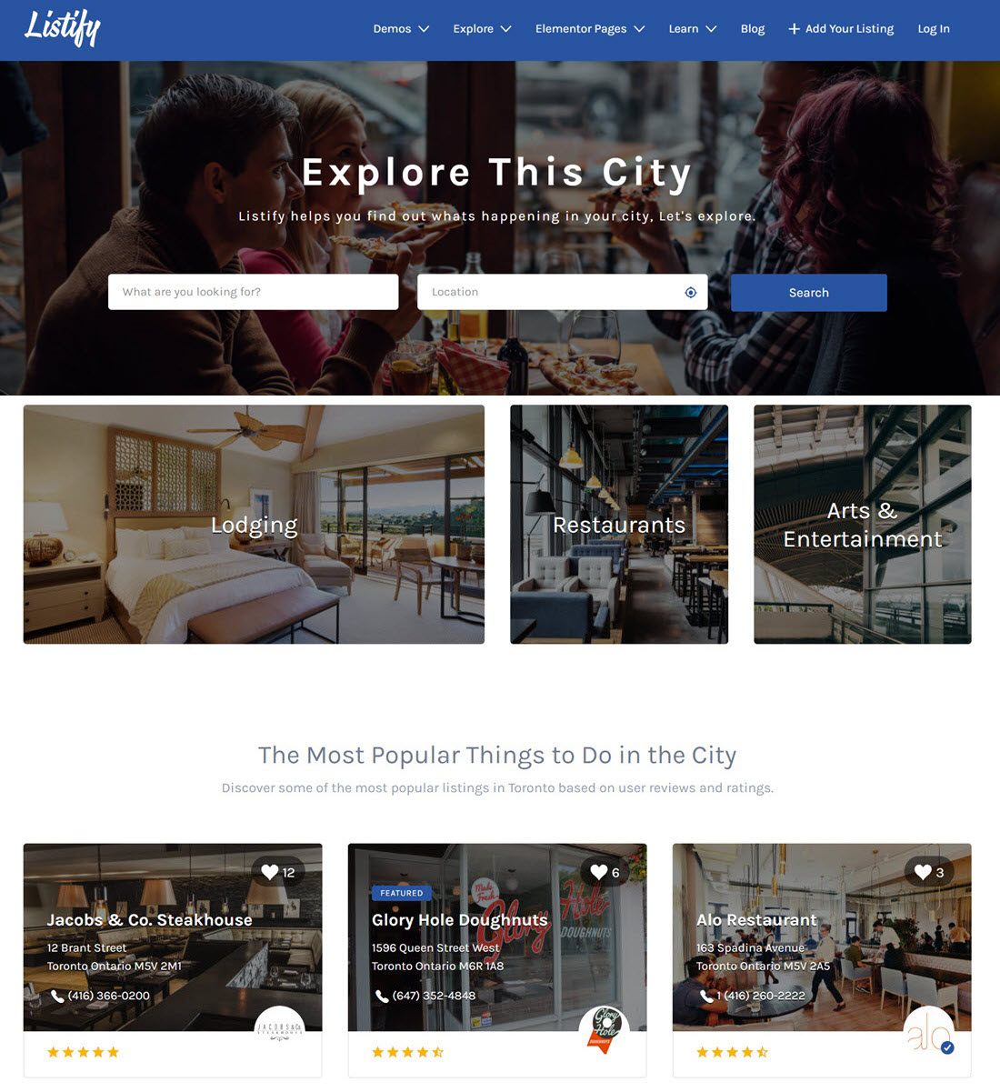 Listify Directory WordPress Theme Screenshot