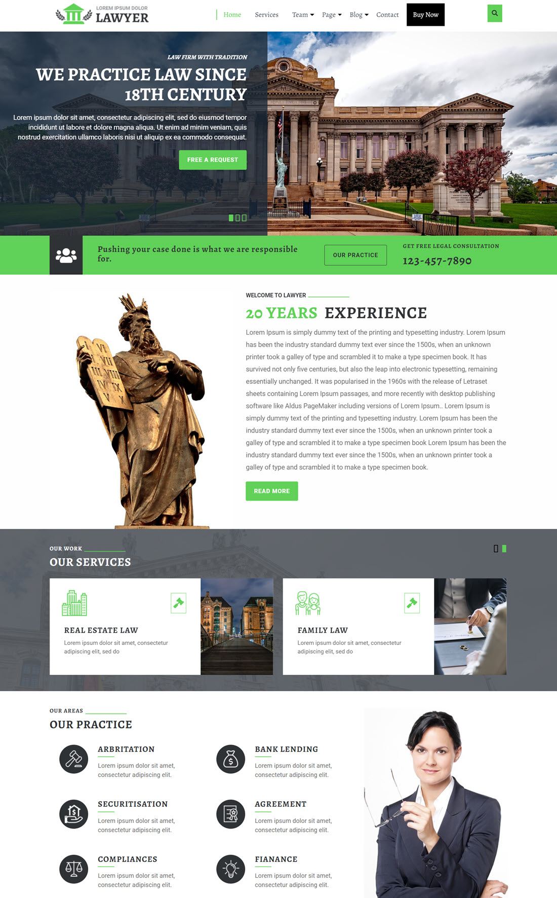 Multipurpose Lawyer Theme For WordPress Screenshot