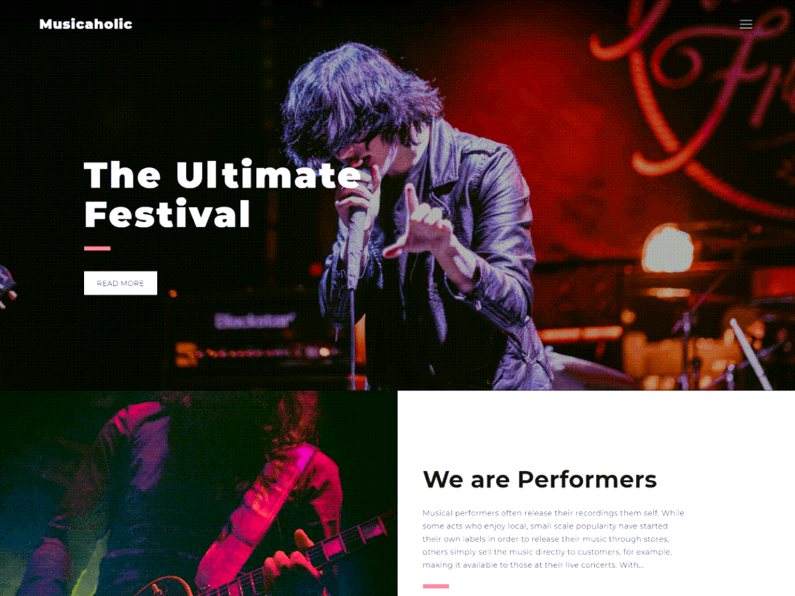 Musicaholic Theme for WordPress Demo