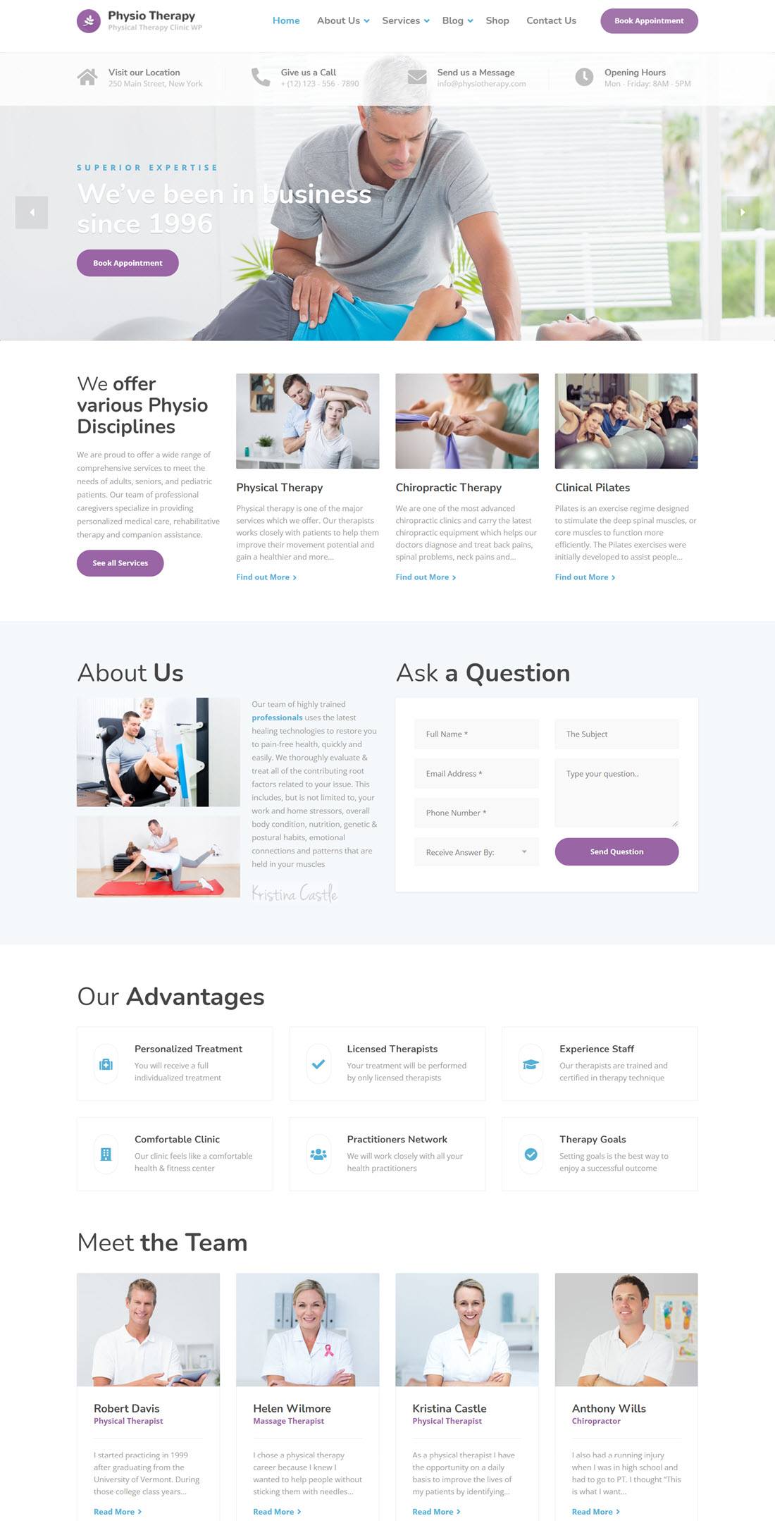 Physio Health & Medical Theme For WordPress Screenshot