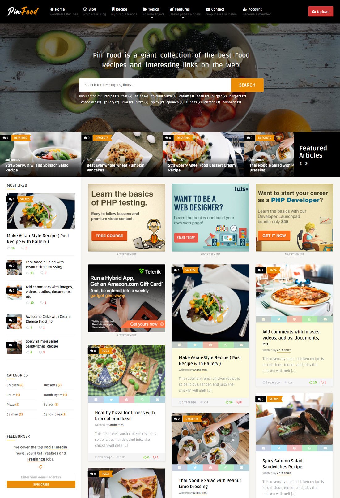 Pin Pinterest Theme For WordPress Demo