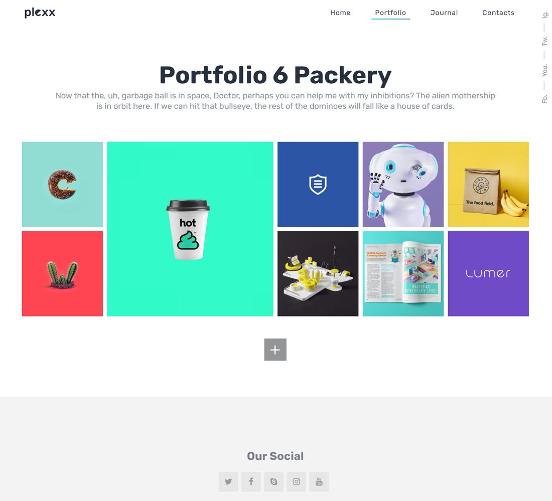 Plexx Portfolio and Video Gallery for Agency and Studio Screenshot