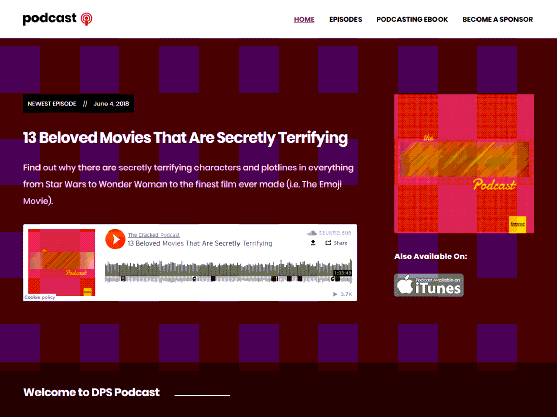 PodCast Theme For WordPress Screenshot