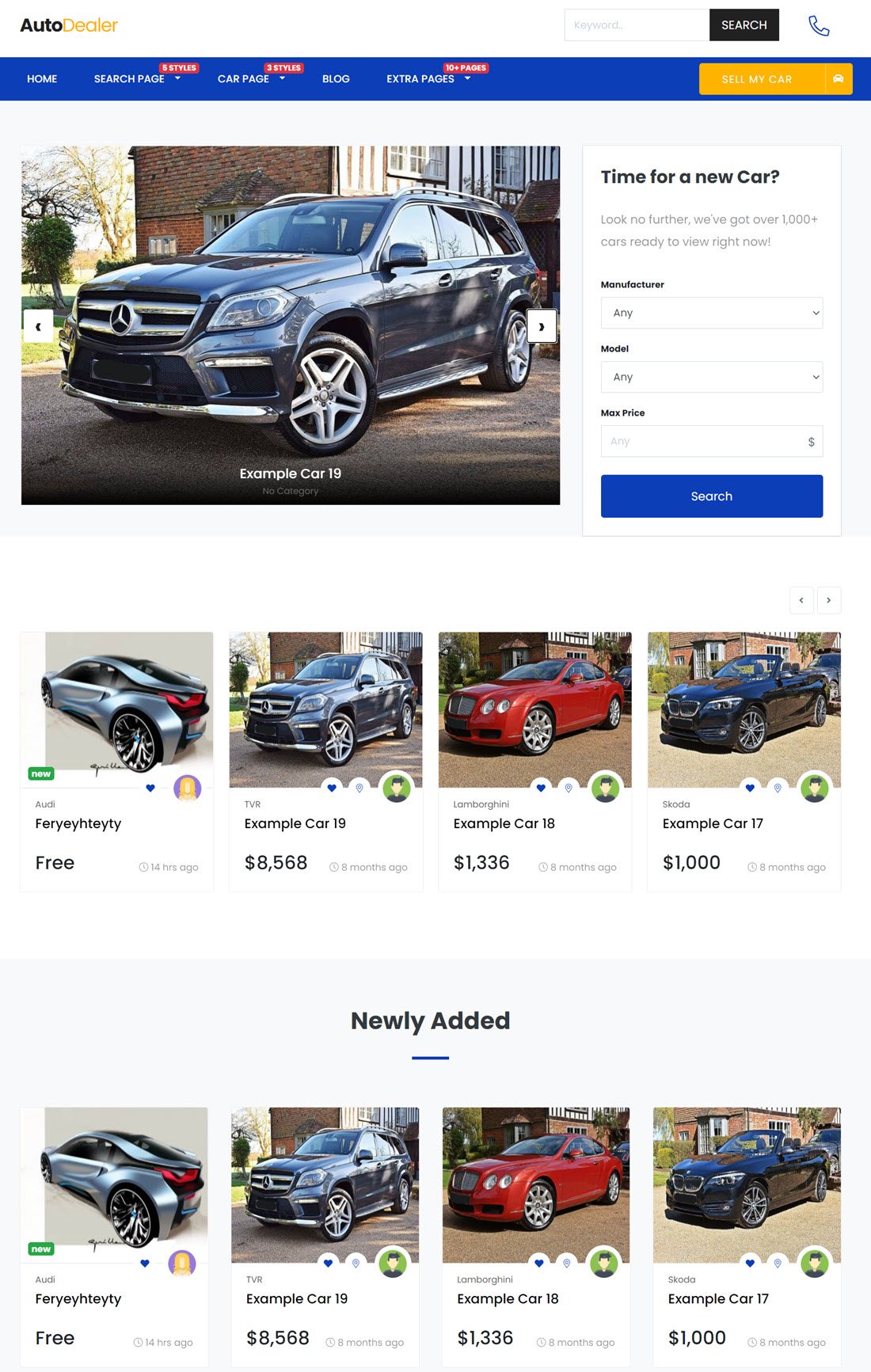 PremiumPress Car Dealer WordPress Themes Example