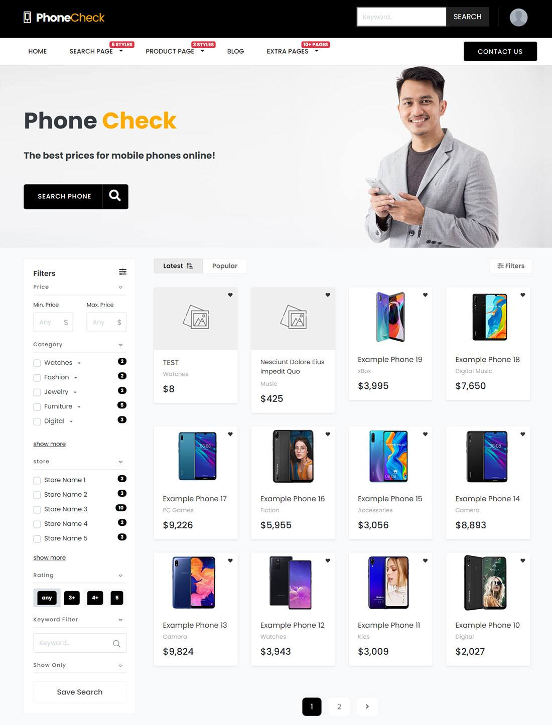 PremiumPress Phone Check Review WordPress Themes ScreenShot