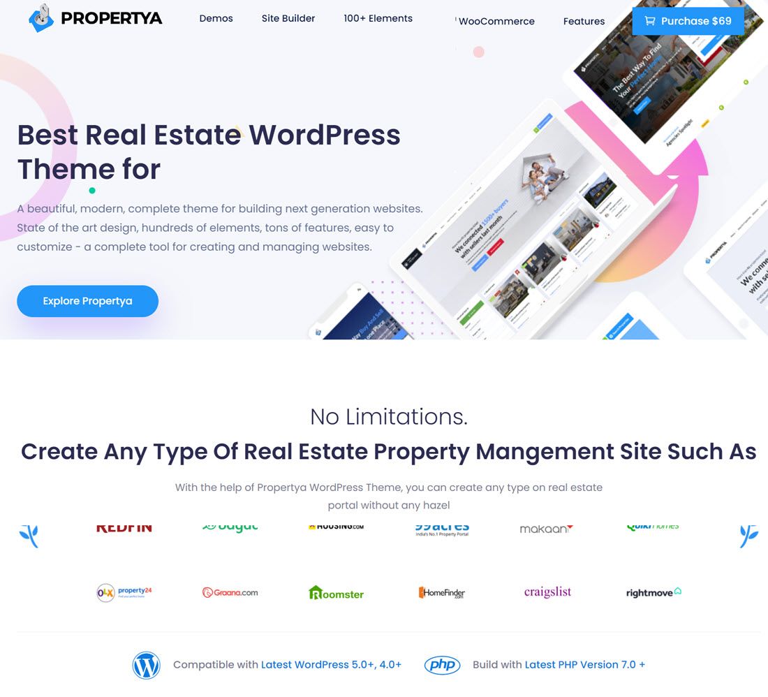 Propertya Real Estate WordPress Themes Demo