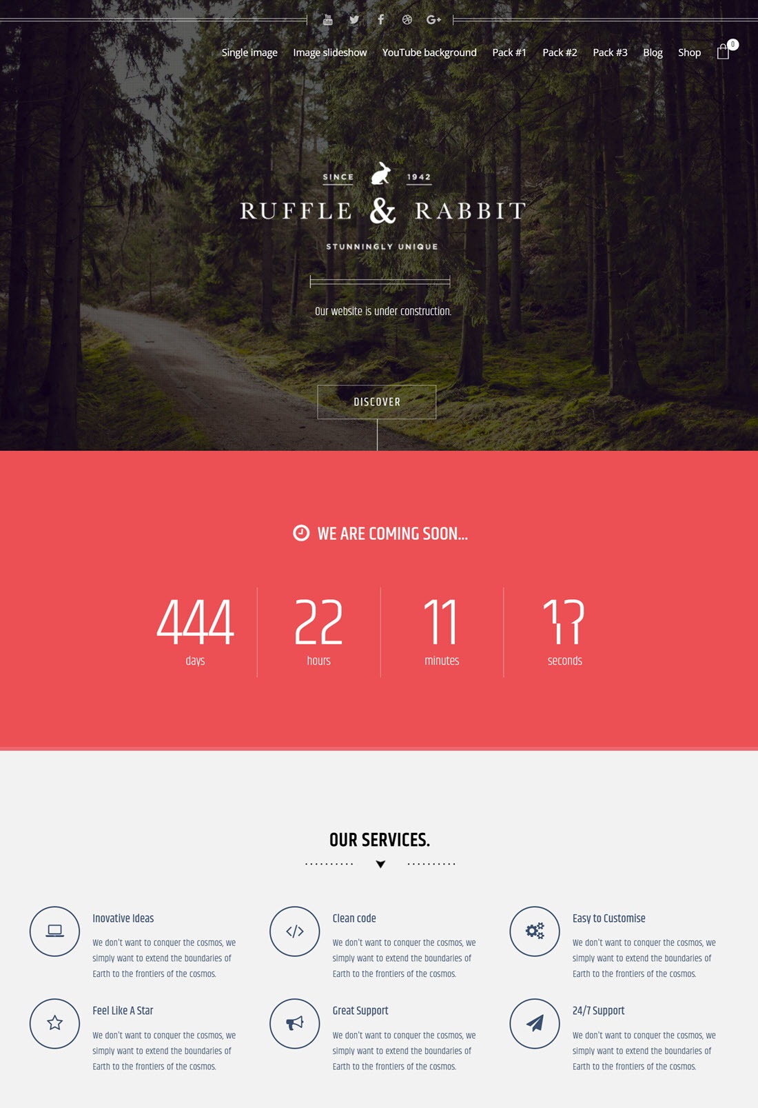 Rabbit Exclusive Coming Soon WordPress Theme Demo