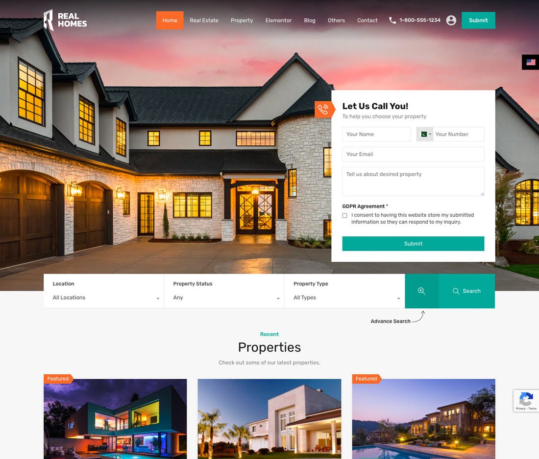 RealHomes Estate Sale and Rental WordPress Theme Demo