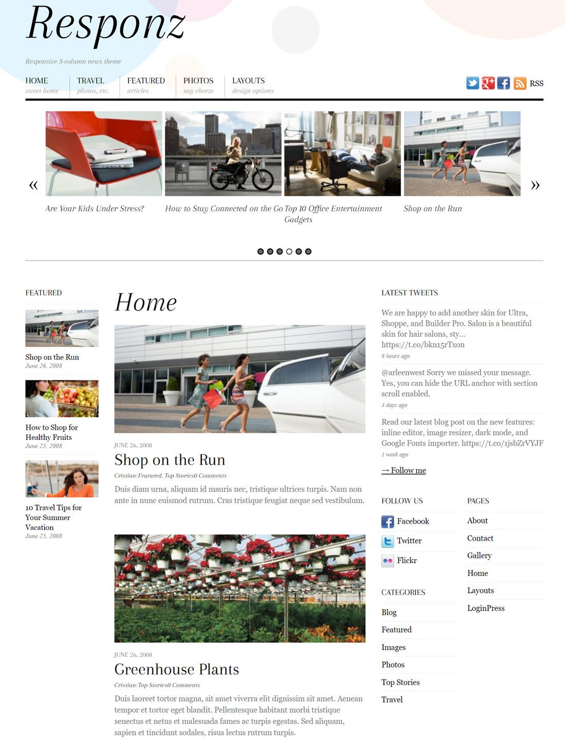 Responz Google Adsense Optimized WordPress Theme Screenshot