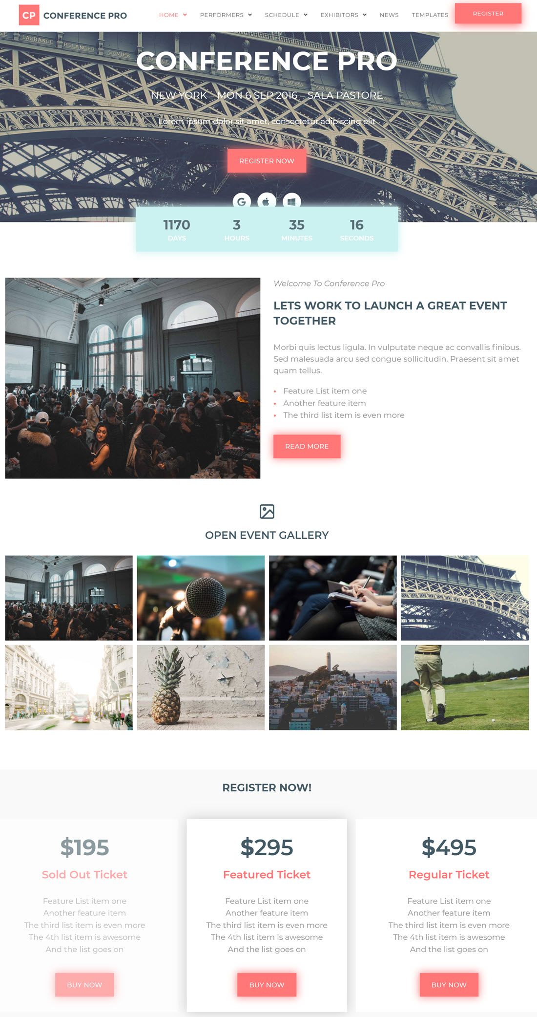 ShowThemes Events WordPress Themes Demo