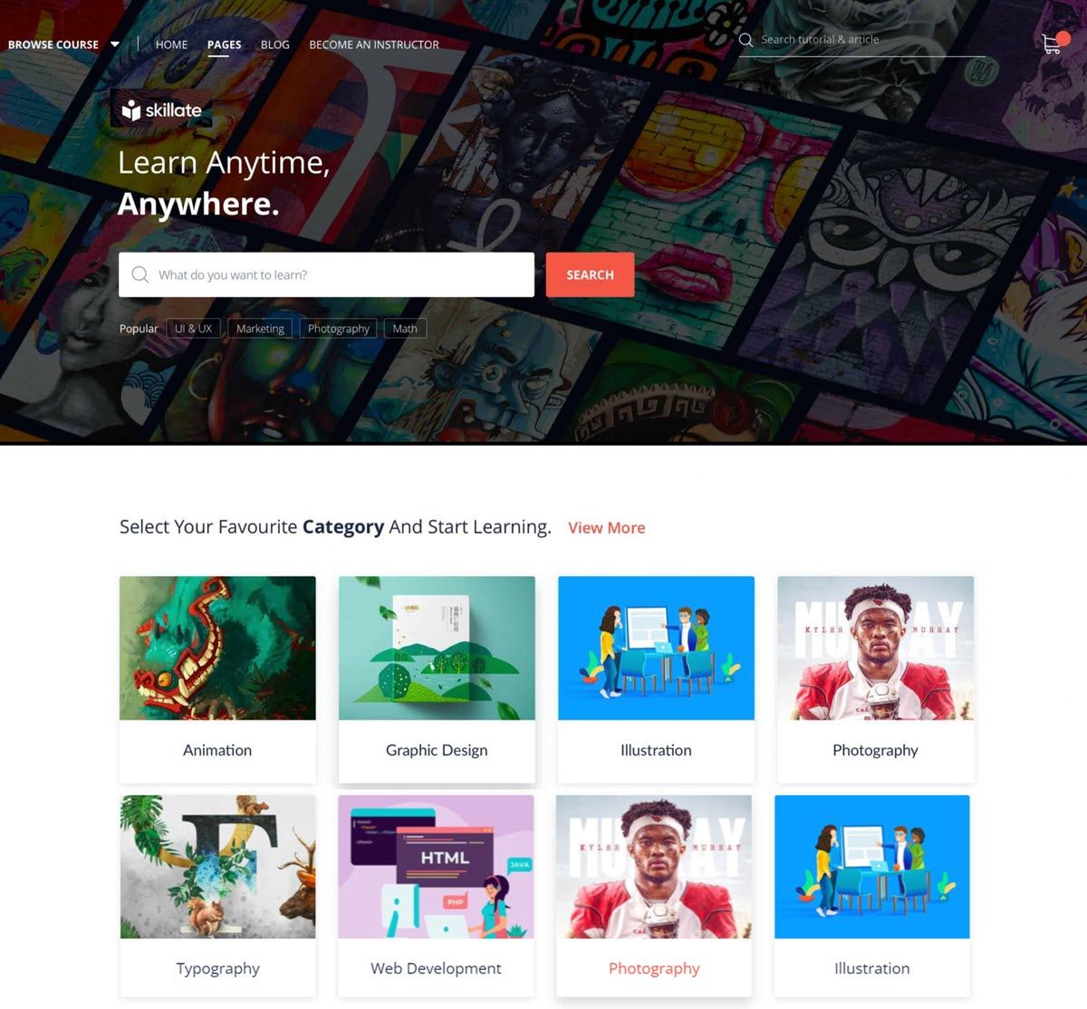 Skillate Feature packed WordPress eLearning theme powered by Gutenberg