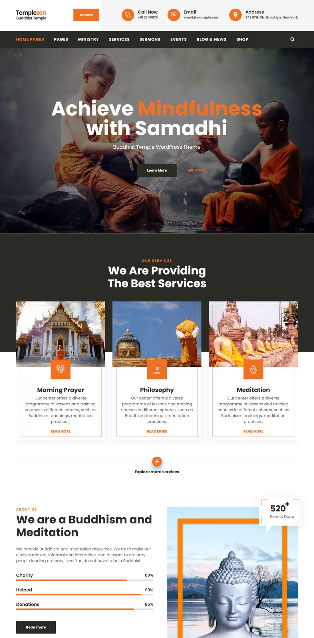 Templezen Temple WordPress Theme Demo