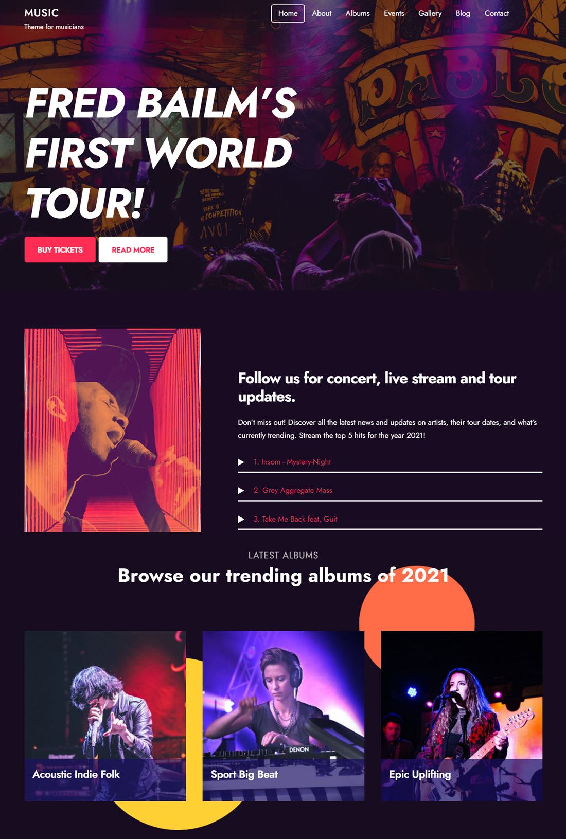 Themify Music WordPress Themes Demo