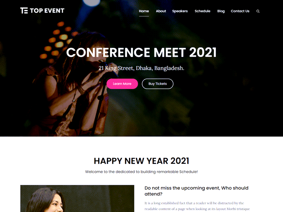 Top Event WordPress Theme Screenshot