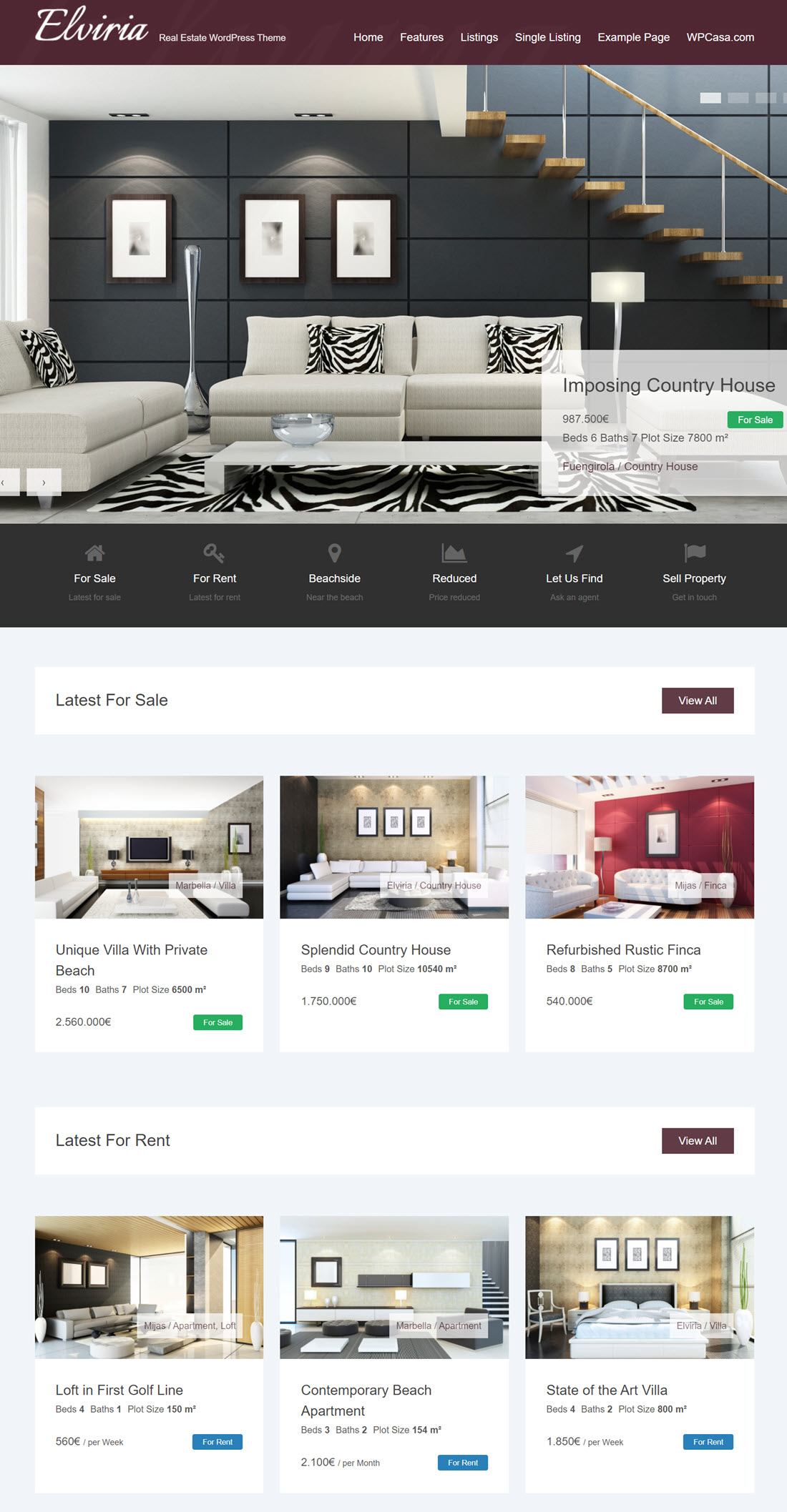 WPCasa Real Estate WordPress Themes Demo