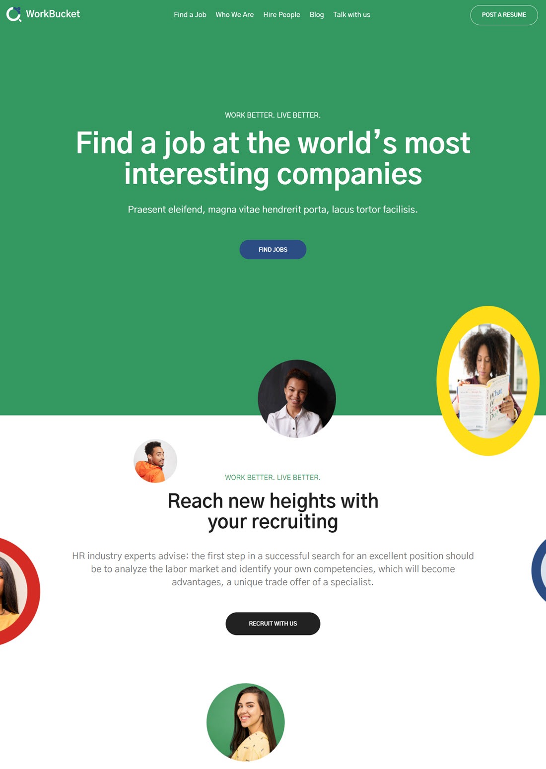 WorkBucket Job Portal, Recruitment Directory WordPress Theme Screenshot