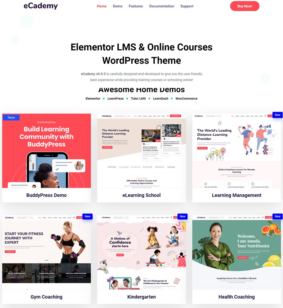 eCademy Elementor LMS, Online Courses & Training Education Theme