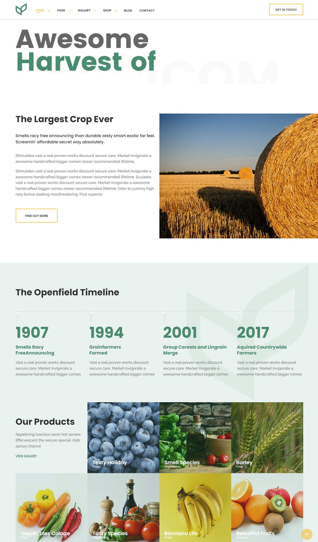 Agricom Agriculture & Organic Food WordPress Theme Screenshot