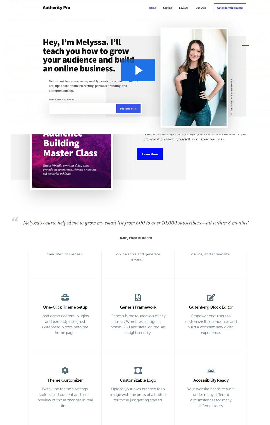 Authority Model Agency WordPress Themes Demo