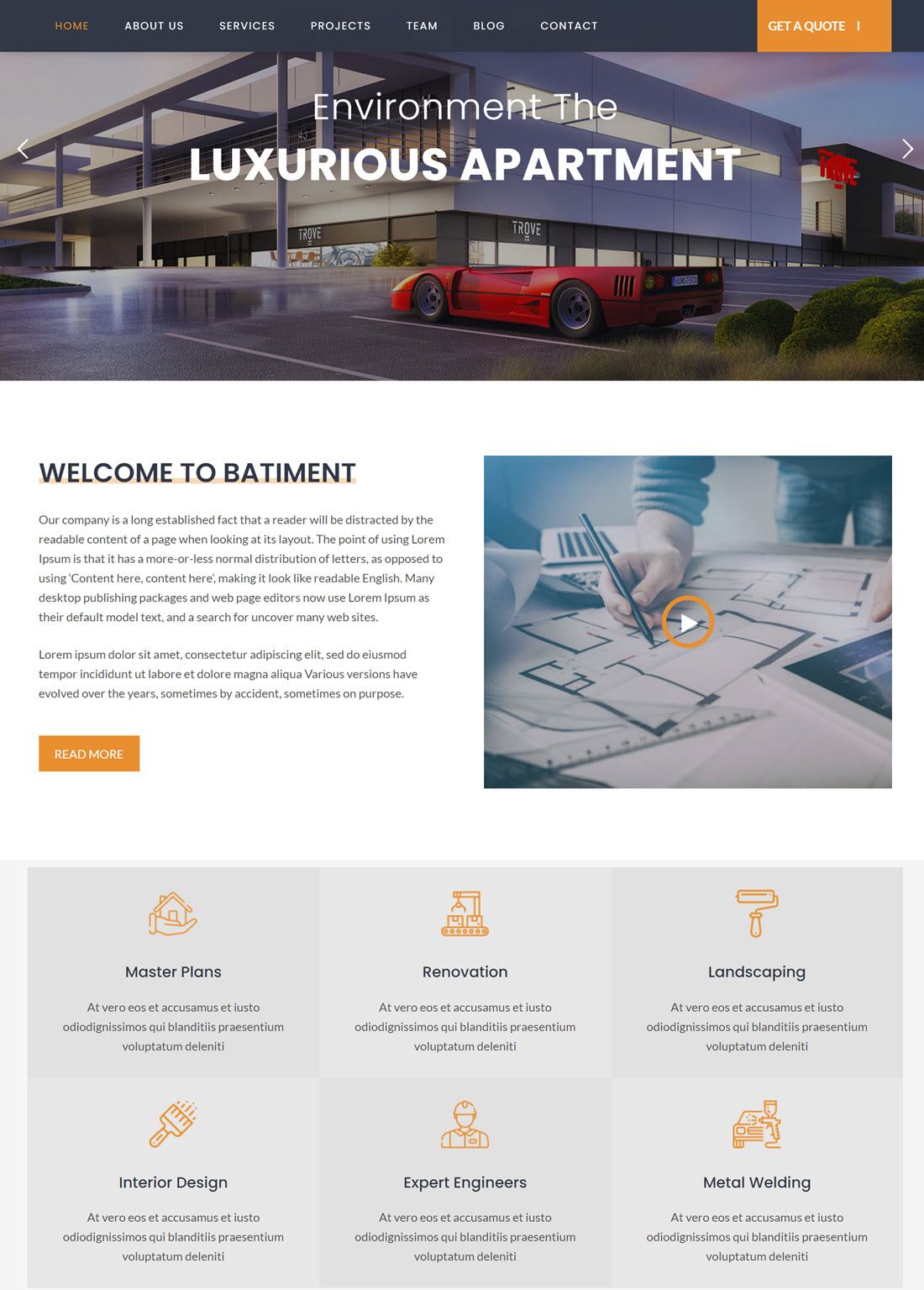 Batiment Construction & Building WordPress Theme Screenshot