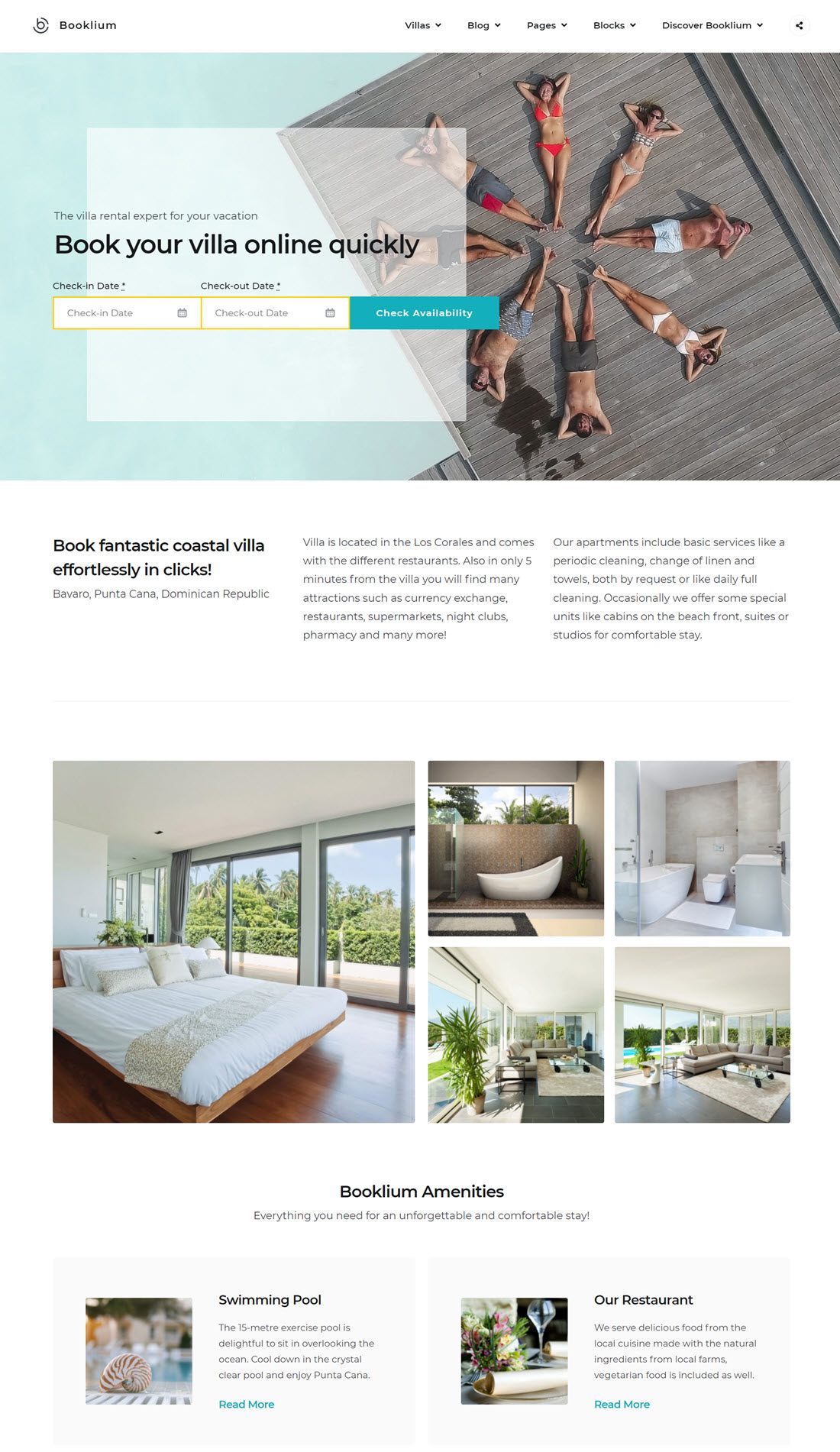 Booklium Hotel WordPress Themes Screenshot