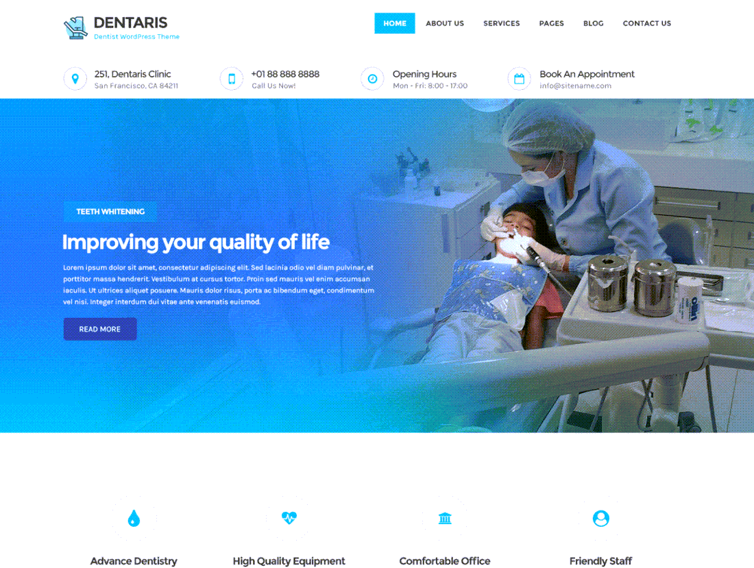 Dentaris Dental WordPress Themes Demo