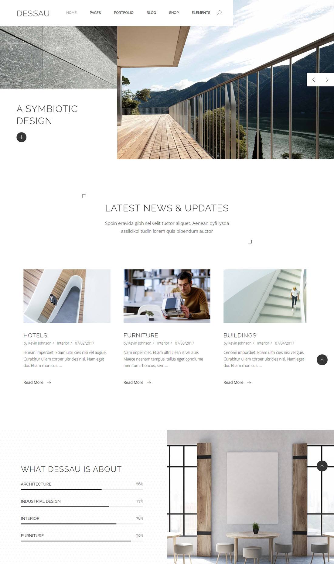 Dessau Contemporary Theme for Architects and Interior Designers Screenshot