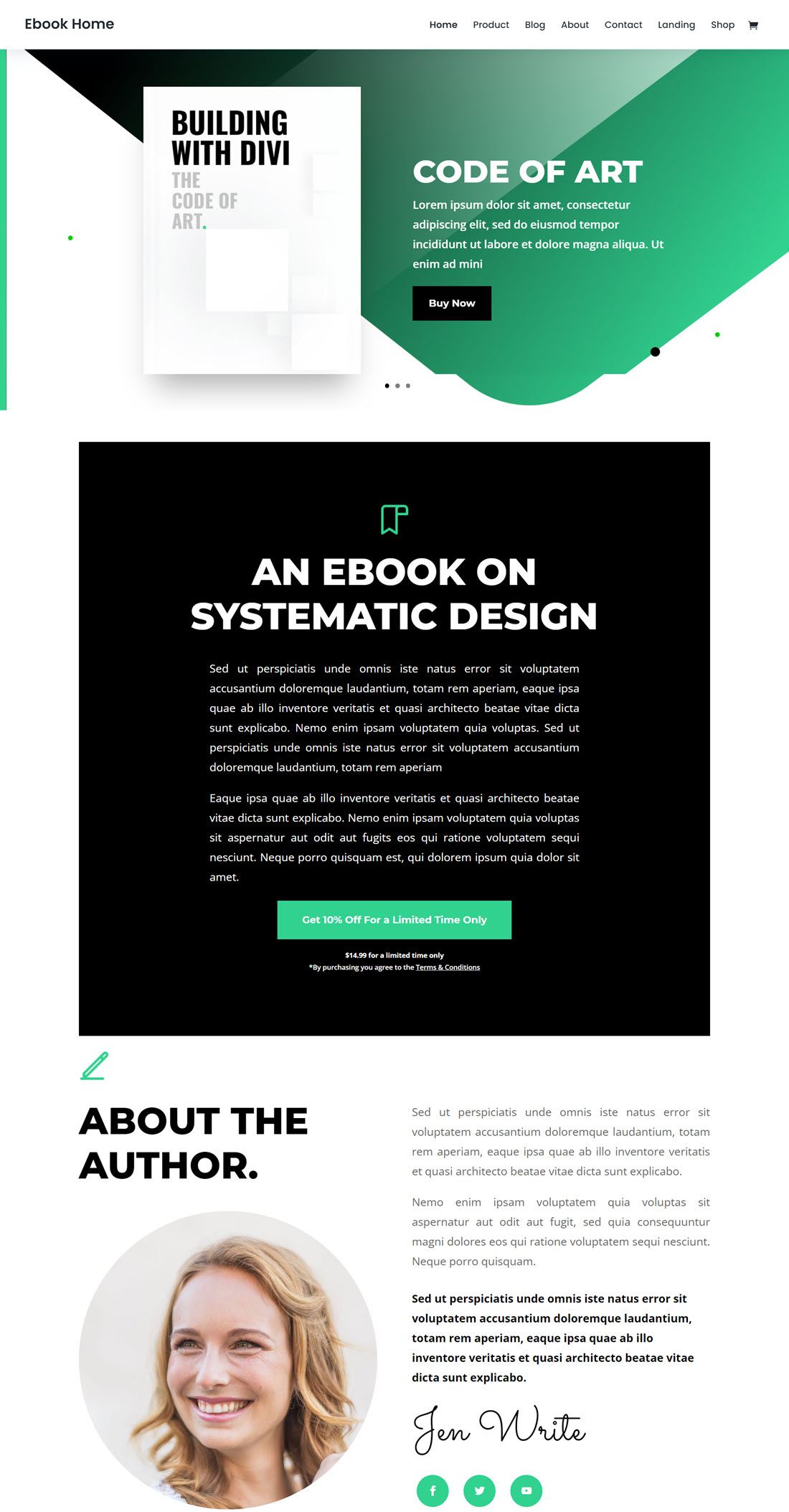 Divi Book Store WordPress Themes Screenshot