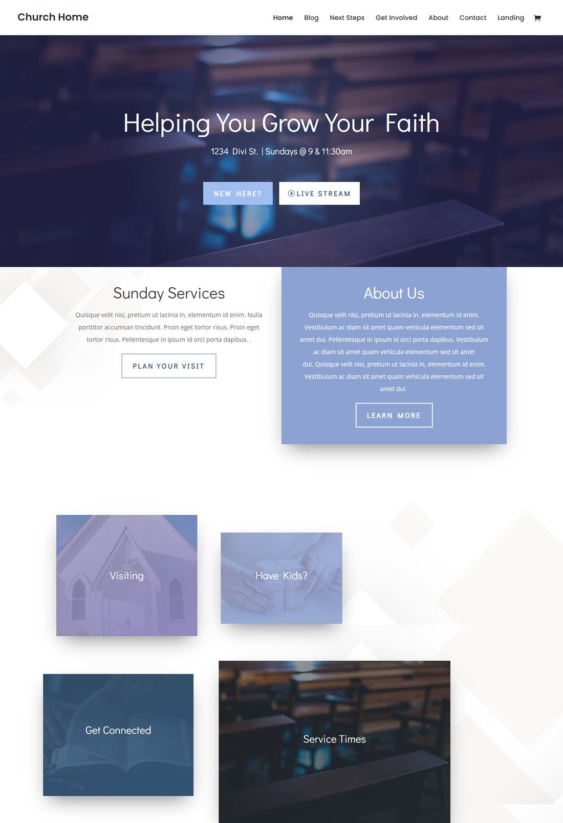 Divi Church WordPress Themes Screenshot