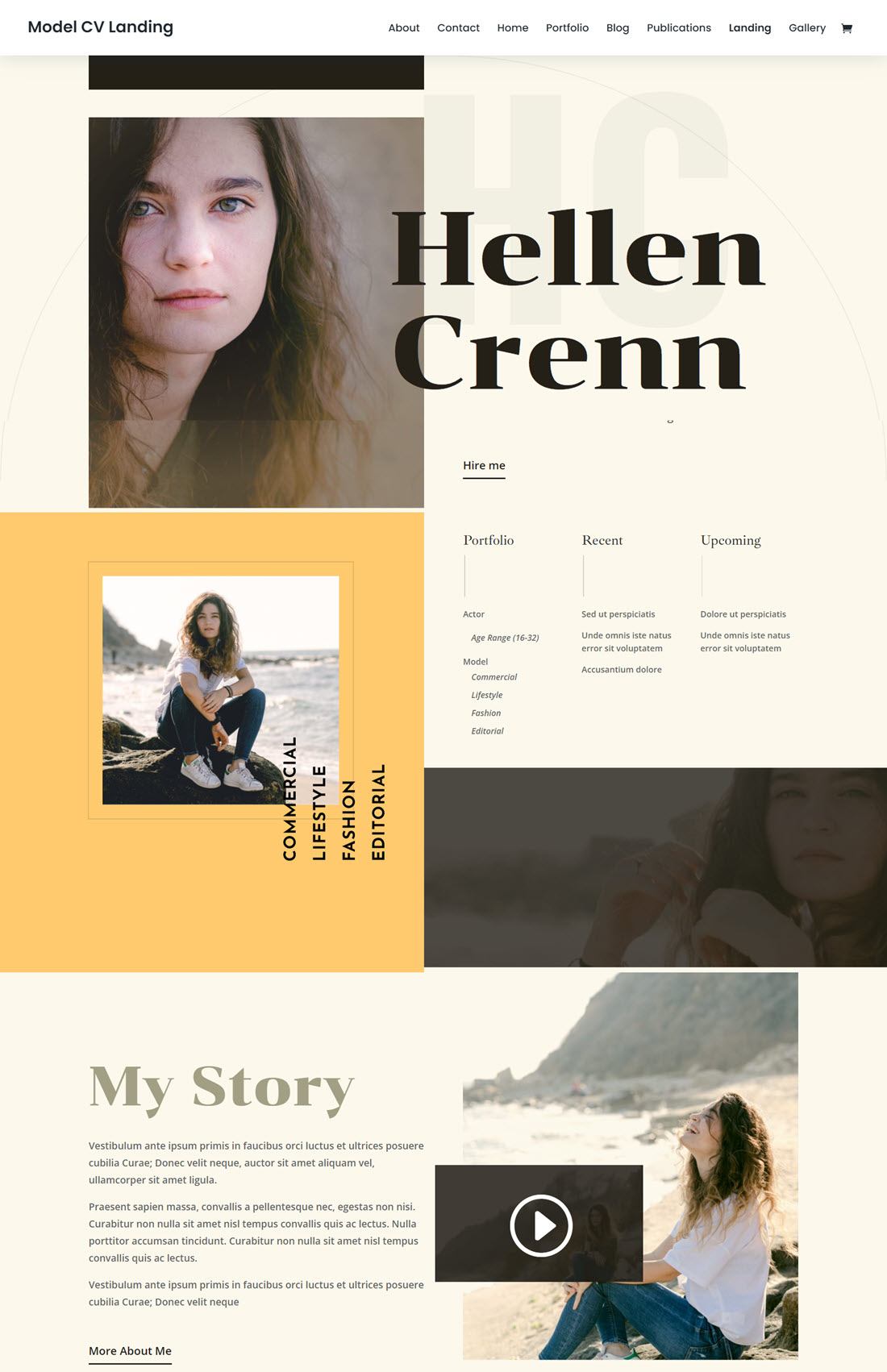 Divi Model Agency WordPress Themes Screenshot